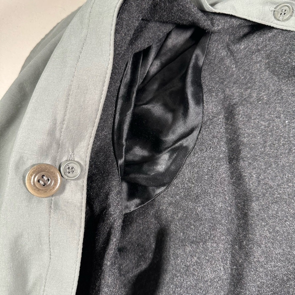 Vintage London Fog Womens Trench Coat Double Breasted Removable Liner Size 16R - Picture 9 of 16